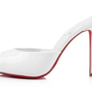 White Me Dolly Patent Leather Mules